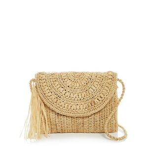 Mar Y Sol 'Mia' Tan Cotton Crossbody Bag
